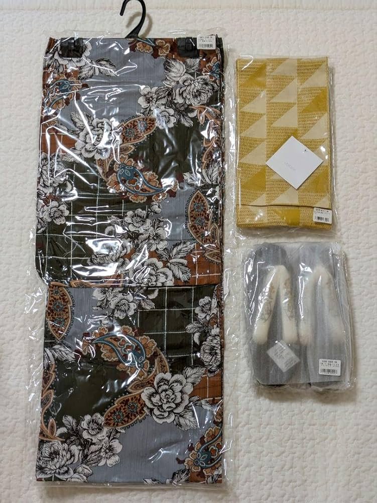 Amazon.co.jp: ニコアンティーク 高級変わり織 浴衣3点セット